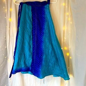 100% silk wrap skirt